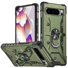 For Google Pixel 8 Pro Ring Holder Phone Case(Army Green) - 1