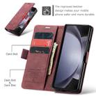 For Samsung Galaxy Z Fold5 CaseMe-013 Multifunctional Retro Frosted Leather Phone Case(Wine Red) - 3