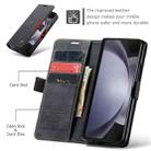 For Samsung Galaxy Z Fold5 CaseMe-013 Multifunctional Retro Frosted Leather Phone Case(Black) - 3