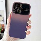 For iPhone 14 Pro Gradient PC + TPU Shockproof Phone Case(Pink Purple) - 1