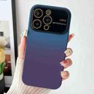 For iPhone 14 Pro Gradient PC + TPU Shockproof Phone Case(Dark Blue Purple) - 1