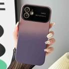 For iPhone 12 Gradient PC + TPU Shockproof Phone Case(Pink Purple) - 1