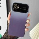 For iPhone 12 Gradient PC + TPU Shockproof Phone Case(Light Blue Purple) - 1