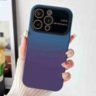 For iPhone 12 Pro Max Gradient PC + TPU Shockproof Phone Case(Dark Blue Purple) - 1