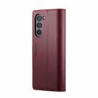 For Samsung Galaxy Z Fold6 5G CaseMe 023 Butterfly Buckle Litchi Texture RFID Anti-theft Leather Phone Case(Wine Red) - 3