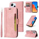For Xiaomi Redmi 12 4G BETOPNICE Dual-side Buckle Leather Phone Case(Pink) - 1