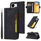 For Xiaomi Redmi 13C 4G / 5G BETOPNICE Dual-side Buckle Leather Phone Case(Black) - 1