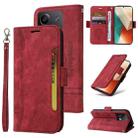 For Xiaomi Redmi Note 13 5G Global BETOPNICE Dual-side Buckle Leather Phone Case(Red) - 1