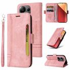 For Xiaomi Poco M6 Pro 4G/Redmi Note13 Pro 4G Global BETOPNICE Dual-side Buckle Leather Phone Case(Pink) - 1