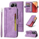 For Xiaomi Poco M6 Pro 4G/Redmi Note13 Pro 4G Global BETOPNICE Dual-side Buckle Leather Phone Case(Purple) - 1