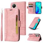 For vivo Y35+ BETOPNICE Dual-side Buckle Leather Phone Case(Pink) - 1