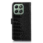 For Honor X6b Crocodile Top Layer Cowhide Leather Phone Case(Black) - 3