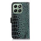 For Honor X6b Crocodile Top Layer Cowhide Leather Phone Case(Green) - 3