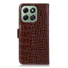 For Honor X6b Crocodile Top Layer Cowhide Leather Phone Case(Brown) - 3