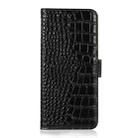 For Honor Play 60 Plus / 200 Smart Crocodile Top Layer Cowhide Leather Phone Case(Black) - 2