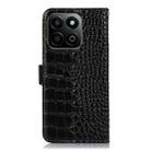 For Honor Play 60 Plus / 200 Smart Crocodile Top Layer Cowhide Leather Phone Case(Black) - 3