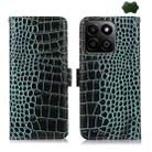 For Honor Play 60 Plus / 200 Smart Crocodile Top Layer Cowhide Leather Phone Case(Green) - 1