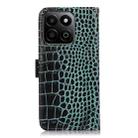 For Honor Play 60 Plus / 200 Smart Crocodile Top Layer Cowhide Leather Phone Case(Green) - 3