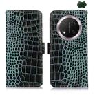 For Honor X9c 5G Global Crocodile Top Layer Cowhide Leather Phone Case(Green) - 1