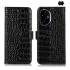 For Honor 400 Crocodile Top Layer Cowhide Leather Phone Case(Black) - 1