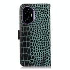 For Honor 400 Crocodile Top Layer Cowhide Leather Phone Case(Green) - 3