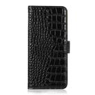 For Honor 400 Lite Crocodile Top Layer Cowhide Leather Phone Case(Black) - 2