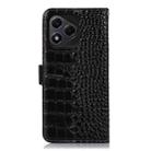 For Honor 400 Lite Crocodile Top Layer Cowhide Leather Phone Case(Black) - 3