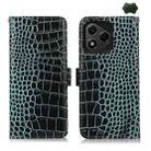 For Honor 400 Lite Crocodile Top Layer Cowhide Leather Phone Case(Green) - 1