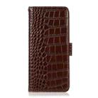 For Honor 400 Lite Crocodile Top Layer Cowhide Leather Phone Case(Brown) - 2