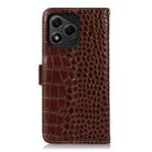For Honor 400 Lite Crocodile Top Layer Cowhide Leather Phone Case(Brown) - 3
