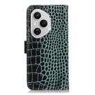 For Honor 400 Pro Global 160.8mm Crocodile Top Layer Cowhide Leather Phone Case(Green) - 3