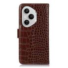 For Honor 400 Pro Global 160.8mm Crocodile Top Layer Cowhide Leather Phone Case(Brown) - 3