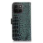 For Honor X6c 4G Crocodile Top Layer Cowhide Leather Phone Case(Green) - 3