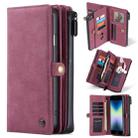 For iPhone SE 2022 / SE 2020 / 8 / 7 CaseMe 018 Detachable Multi-functional Horizontal Flip Leather Case with Card Slot & Holder & Zipper Wallet & Photo Frame(Red) - 1