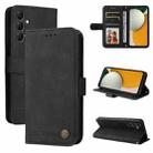 For Samsung Galaxy A15 Skin Feel Life Tree Metal Button Leather Phone Case(Black) - 1