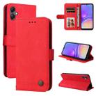 For Samsung Galaxy A05 Skin Feel Life Tree Metal Button Leather Phone Case(Red) - 1
