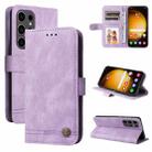 For Samsung Galaxy S24 Ultra Skin Feel Life Tree Metal Button Leather Phone Case(Purple) - 1