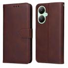 For vivo Y35+ Classic Calf Texture Flip Leather Phone Case(Brown) - 1