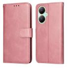 For vivo Y35+ Classic Calf Texture Flip Leather Phone Case(Rose Gold) - 1