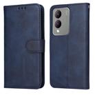 For vivo Y17s Classic Calf Texture Flip Leather Phone Case(Blue) - 1