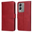 For vivo Y17s Classic Calf Texture Flip Leather Phone Case(Red) - 1
