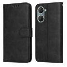 For vivo Y03 4G Classic Calf Texture Flip Leather Phone Case(Black) - 1