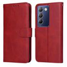 For vivo Y100 IDN / Y200e 5G Global Classic Calf Texture Flip Leather Phone Case(Red) - 1