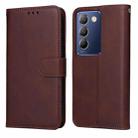 For vivo Y100 IDN / Y200e 5G Global Classic Calf Texture Flip Leather Phone Case(Brown) - 1