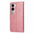 For vivo V40 Lite 4G / 5G IDN Classic Calf Texture Flip Leather Phone Case(Rose Gold) - 3