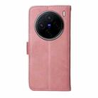 For vivo X200 Classic Calf Texture Flip Leather Phone Case(Rose Gold) - 3