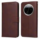 For vivo Y300 Pro Classic Calf Texture Flip Leather Phone Case(Brown) - 1