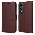 For vivo Y29s 5G / Y04 4G Classic Calf Texture Flip Leather Phone Case(Brown) - 1