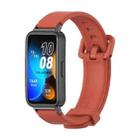 For Huawei Band 8 Mijobs Silicone Breathable Watch Band(Orange+Black) - 1