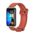 For Huawei Band 8 Mijobs Silicone Breathable Watch Band(Orange+Gold) - 1
